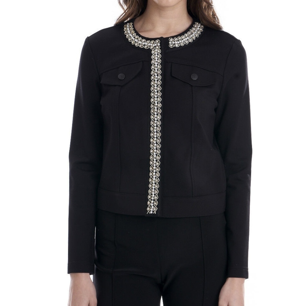 Nwt Joseph Ribkoff Black Embellished Jacket Size 8
